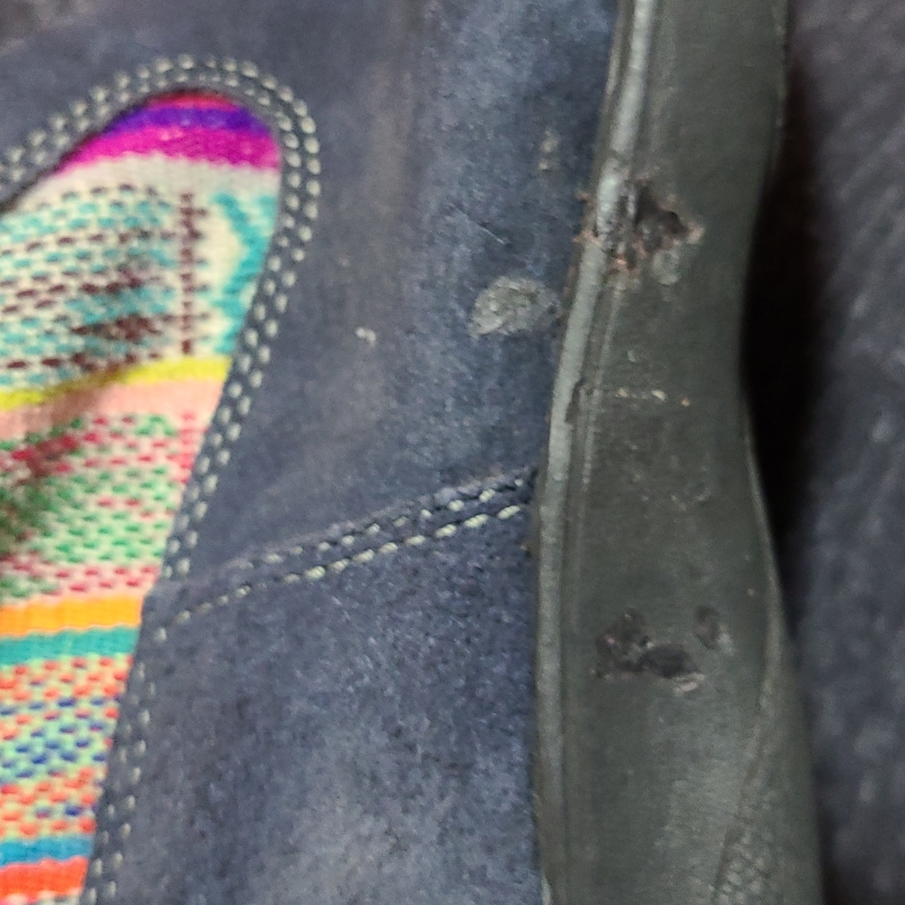 Chaski Native Shoes 8 blue pink native patterns ankle boots rare cute - Picture 7 of 7